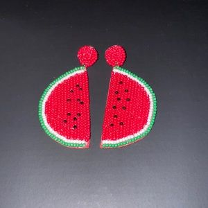 Watermelon Beaded Earrings